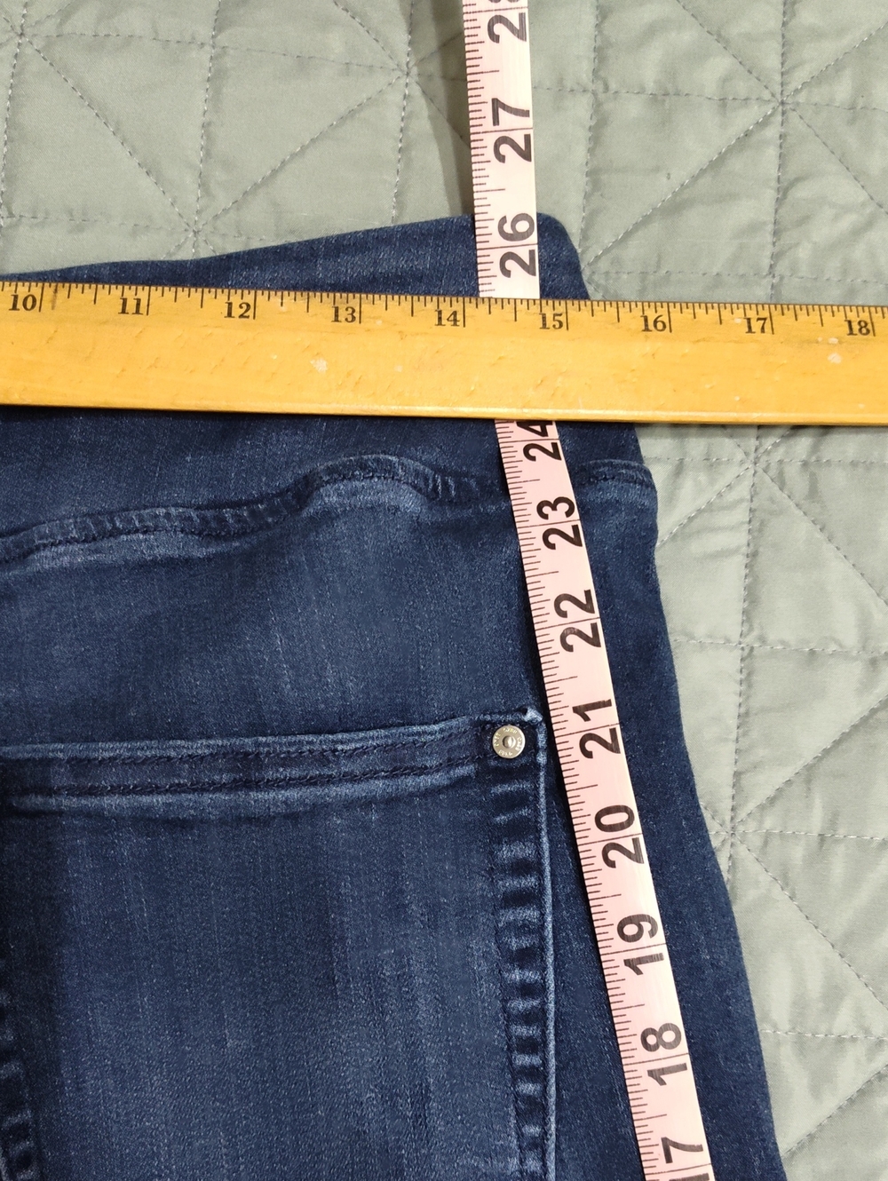 Dark Blue Denim Capri Jeans - Picture 9 of 11